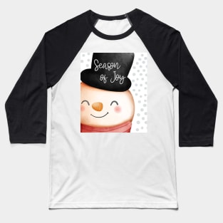 Cute Christmas Snowman Baseball T-Shirt